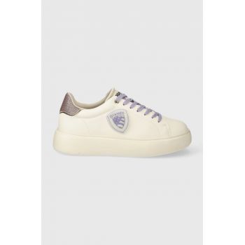 Blauer sneakers din piele VENUS culoarea alb, S4VENUS01.RIL