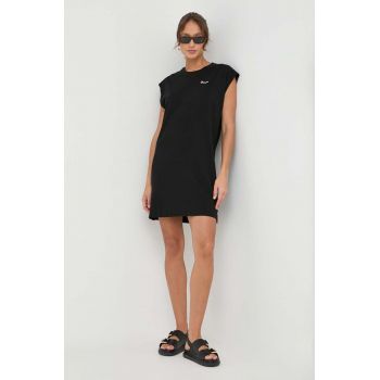 BOSS Orange rochie culoarea negru, mini, drept 50520485