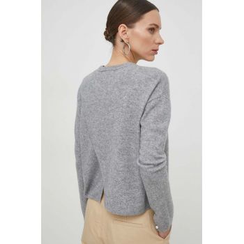 Custommade pulover de lana femei, culoarea gri