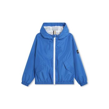 Jacheta windbreaker cu gluga si buzunare oblice