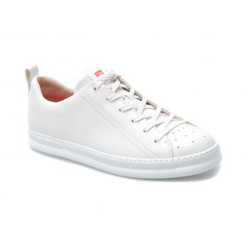 Pantofi CAMPER albi, RUNNER FOUR, din piele naturala