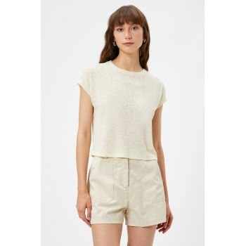 Tricou crop uni