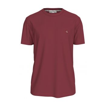 Tricou de bumbac cu decolteu la baza gatului