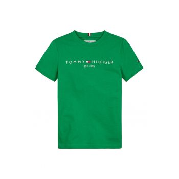 Tricou din bumbac organic cu imprimeu logo ieftin