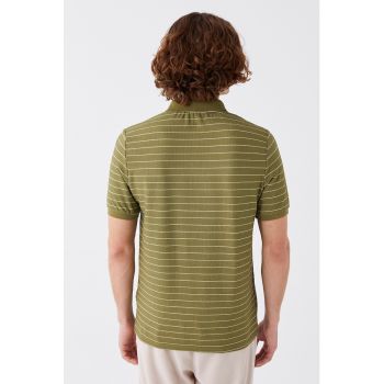 Tricou polo cu model in dungi