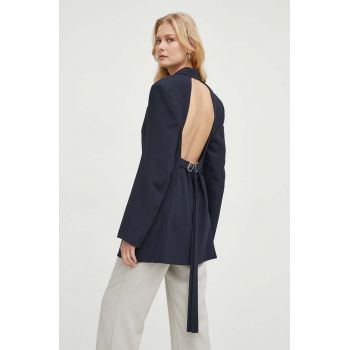 BOSS sacou culoarea bleumarin, un singur rând de nasturi, uni 50513645
