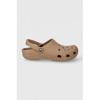 Crocs papuci Classic culoarea maro 10001 de firma originali