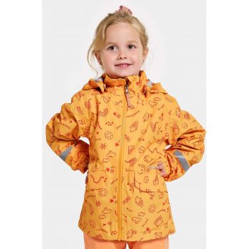 Didriksons geaca de ploaie copii NORMA KIDS PR JKT 3 culoarea portocaliu ieftina