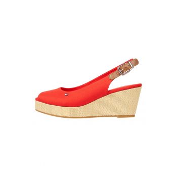 Espadrile wedge cu varf decupat Elba