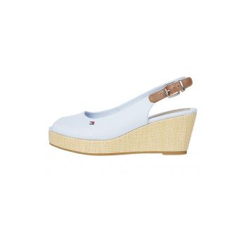 Espadrile wedge cu varf decupat Elba