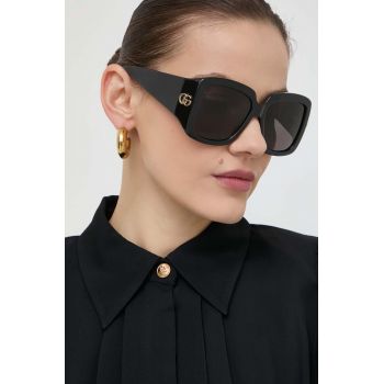 Gucci ochelari de soare femei, culoarea negru