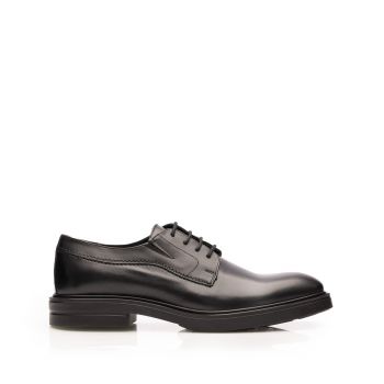 Pantofi casual bărbați din piele naturală, Leofex - 530 Negru Box de firma original