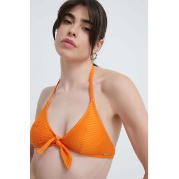 Pepe Jeans sutien de baie culoarea portocaliu, cupa moale de firma original