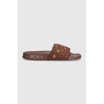 Roxy papuci Slippy femei, culoarea bordo ARJL100909 ieftini