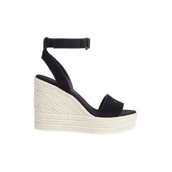 Sandale-espadrile de piele intoarsa