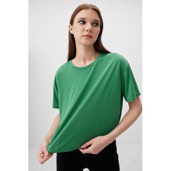 Tricou din amestec de modal cu maneci cazute