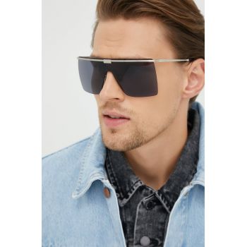 Gucci ochelari de soare barbati, culoarea argintiu de firma originali