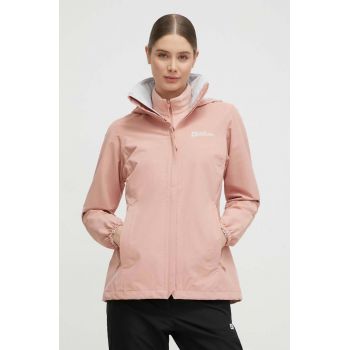 Jack Wolfskin jacheta de exterior Stormy Point culoarea roz