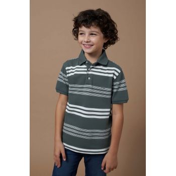 Mayoral tricou polo copii culoarea verde, modelator ieftin