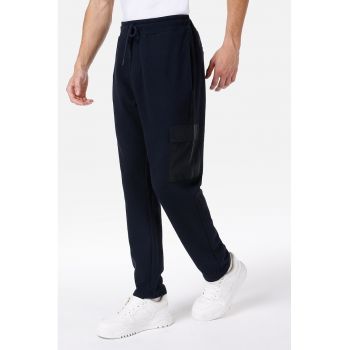 Pantaloni de trening cargo cu talie ajustabila