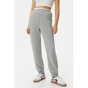 Pantaloni de trening relaxed fit cu talie elastica