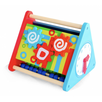 Centru de activitati 5 in 1 Montessori Piramida Triangle Box, 24 x 24 cm