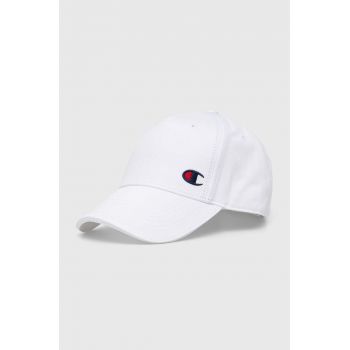 Champion șapcă de baseball din bumbac culoarea alb, cu imprimeu 805974 ieftina