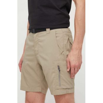 Columbia pantaloni scurți sport Silver Ridge Utility bărbați, culoarea bej 2030744 ieftini