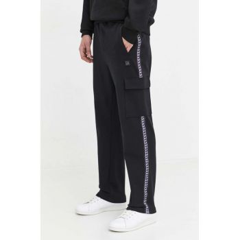 HUGO pantaloni de trening culoarea negru, neted