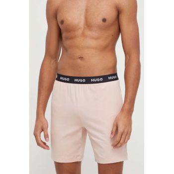 HUGO pantaloni scurți de lounge culoarea roz, melanj 50518620 ieftini