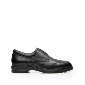 Pantofi eleganti barbati din piele naturala Leofex - 657 Negru Box ieftin
