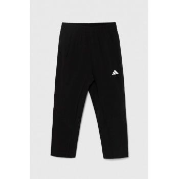 adidas pantaloni de trening pentru copii culoarea negru, neted