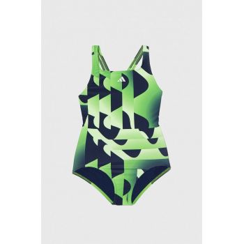 adidas Performance costum de baie dintr-o bucată pentru copii culoarea verde