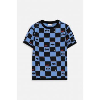 Coccodrillo tricou de bumbac pentru copii culoarea albastru marin, modelator