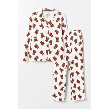 Pijama de bumbac cu ursuleti