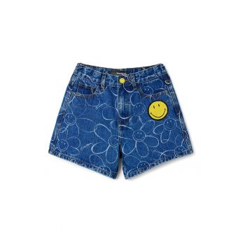 Pantaloni scurti de denim cu imprimeu grafic