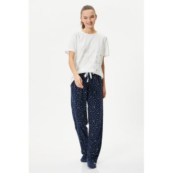 Pijama de bumbac cu imprimeu