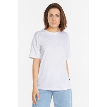 Tricou relaxed fit cu broderie logo HER