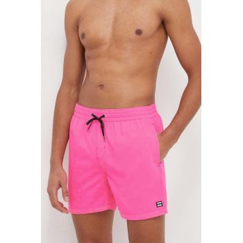 Billabong pantaloni scurti de baie culoarea roz ieftin