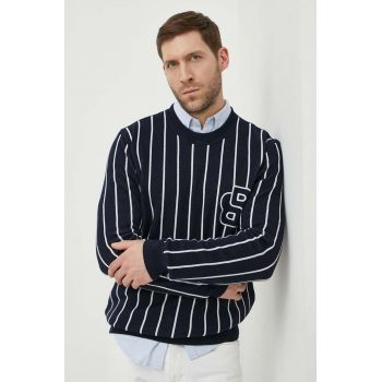 BOSS pulover de bumbac culoarea bleumarin 50511763 de firma original