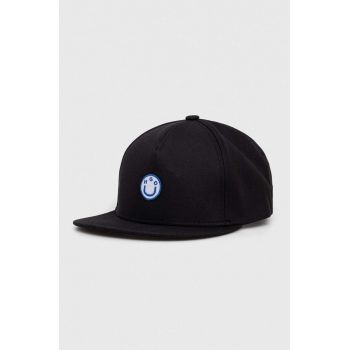 HUGO Blue șapcă de baseball din bumbac culoarea negru, cu imprimeu 50522281 de firma originala