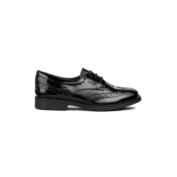 Pantofi brogue de piele lacuita