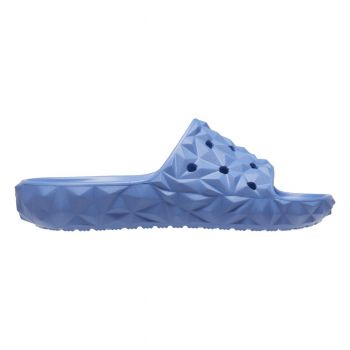 Papuci Crocs Classic Geometric Slide v2 Albastru - Elemental Blue de firma originali