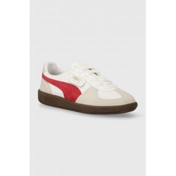 Puma sneakers din piele Palermo culoarea alb 396464