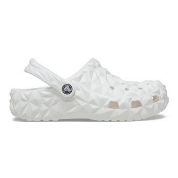 Saboti Crocs Classic Geometric Clog Alb - White ieftini