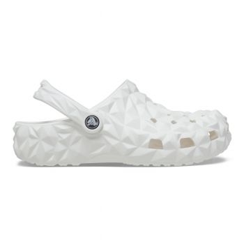 Saboti Crocs Classic Geometric Clog Alb - White de firma originali