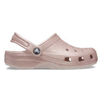 Saboti Crocs Classic Glitter Clog Kids Roz - Quartz Glitter de firma originali