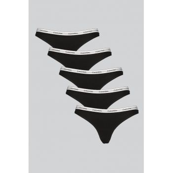 Set de chiloti tanga cu logo - 5 perechi