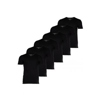 Set de tricouri slim fit cu decolteu in V - 6 piese de firma original