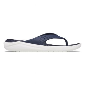 Slapi Crocs LiteRide Flip Albastru - Navy ieftini